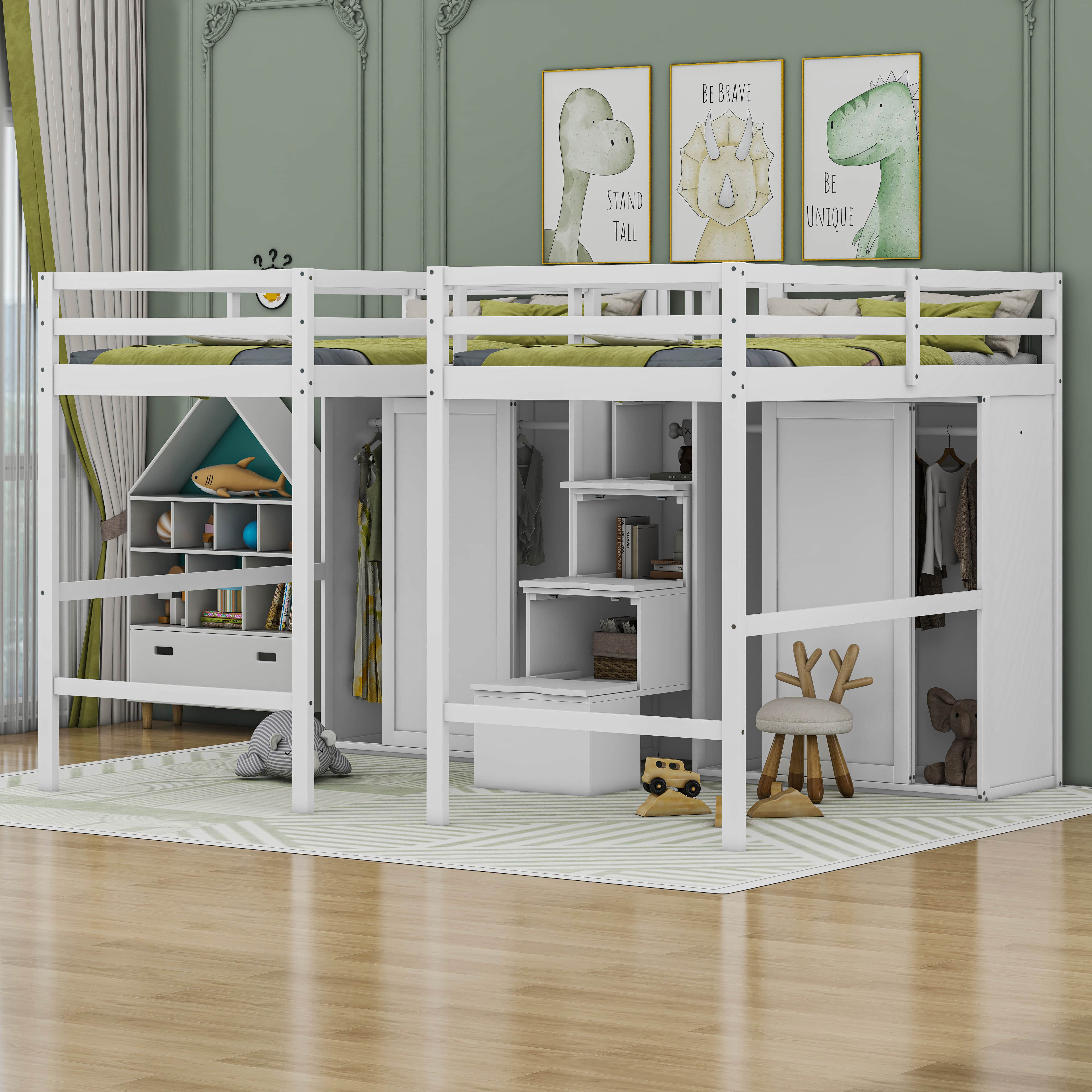 Twin double loft bed discount